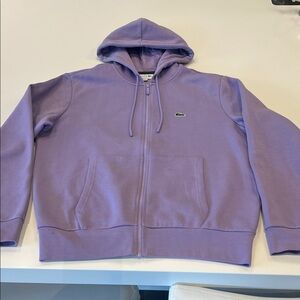Lacoste Lavender Zip-Up Hoodie